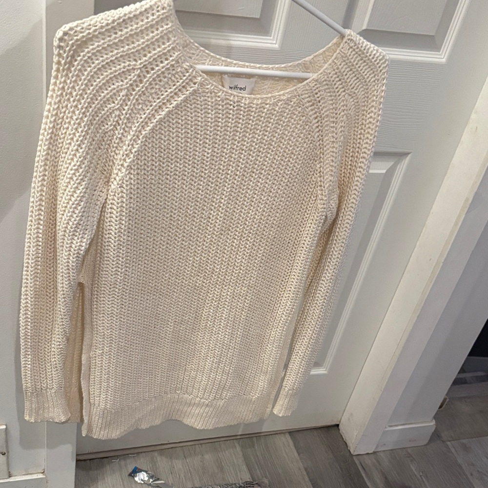 Wilfred Ivory Linen Blend Sweater